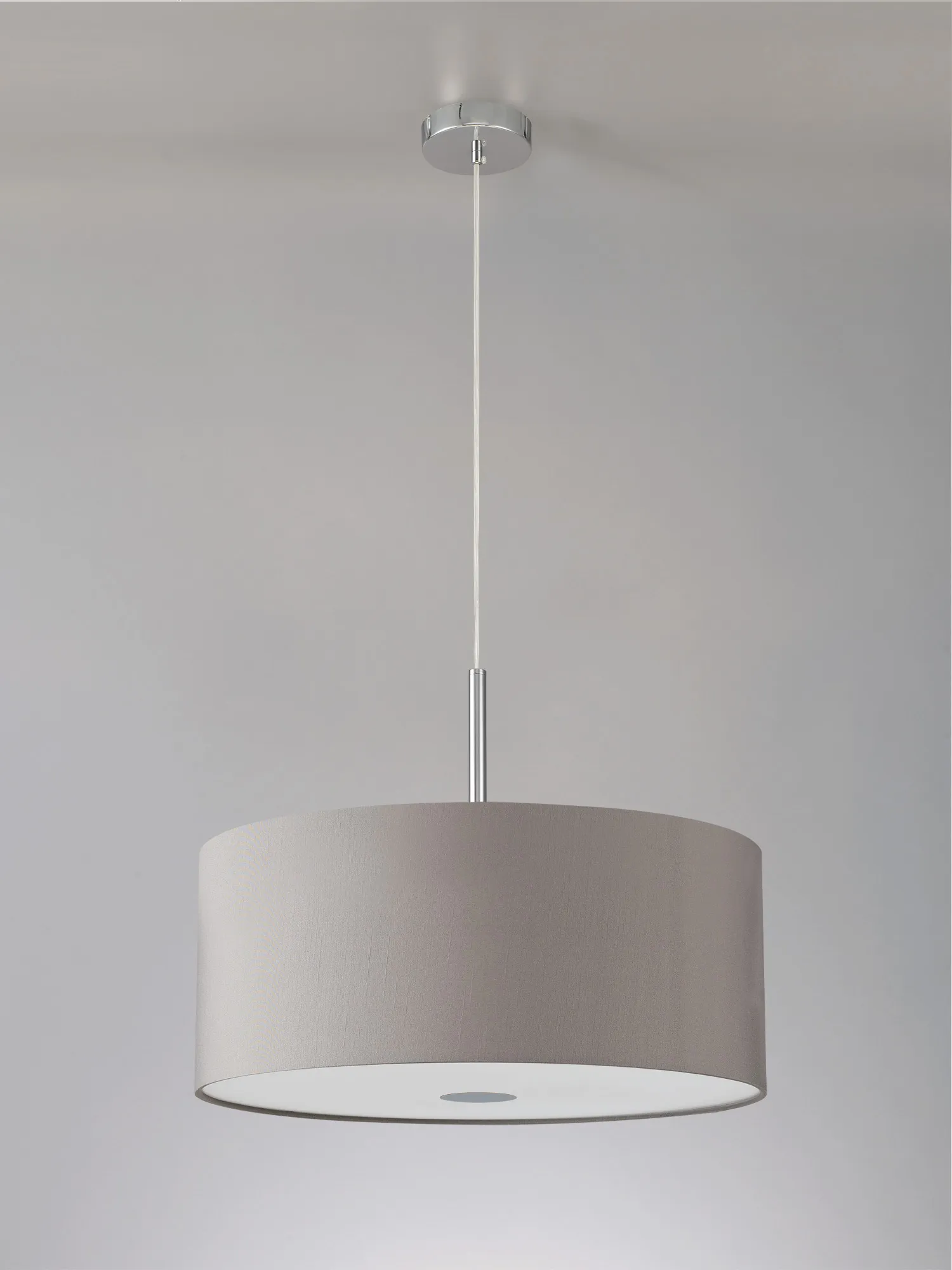 Baymont 60cm 5 Light Pendant Polished Chrome; Grey/White; Frosted Diffuser DK0482  Deco Baymont CH GR